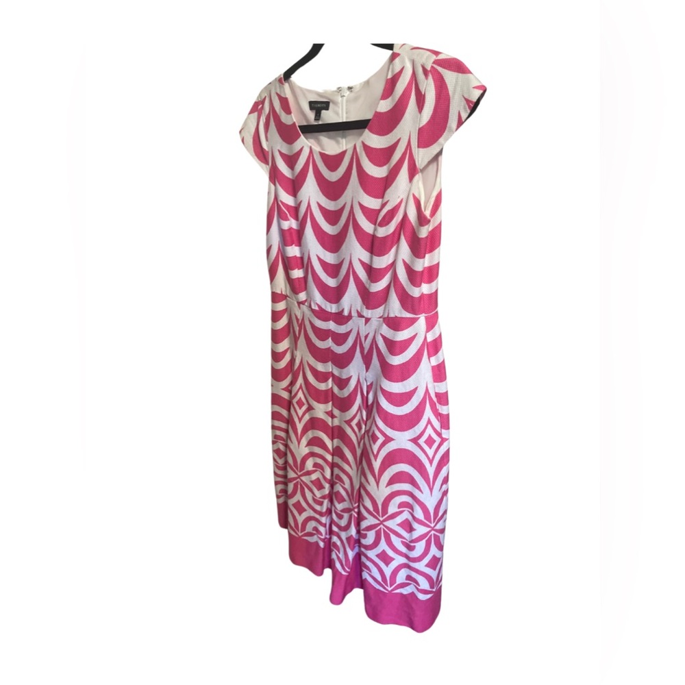 Talbots pink and white dress